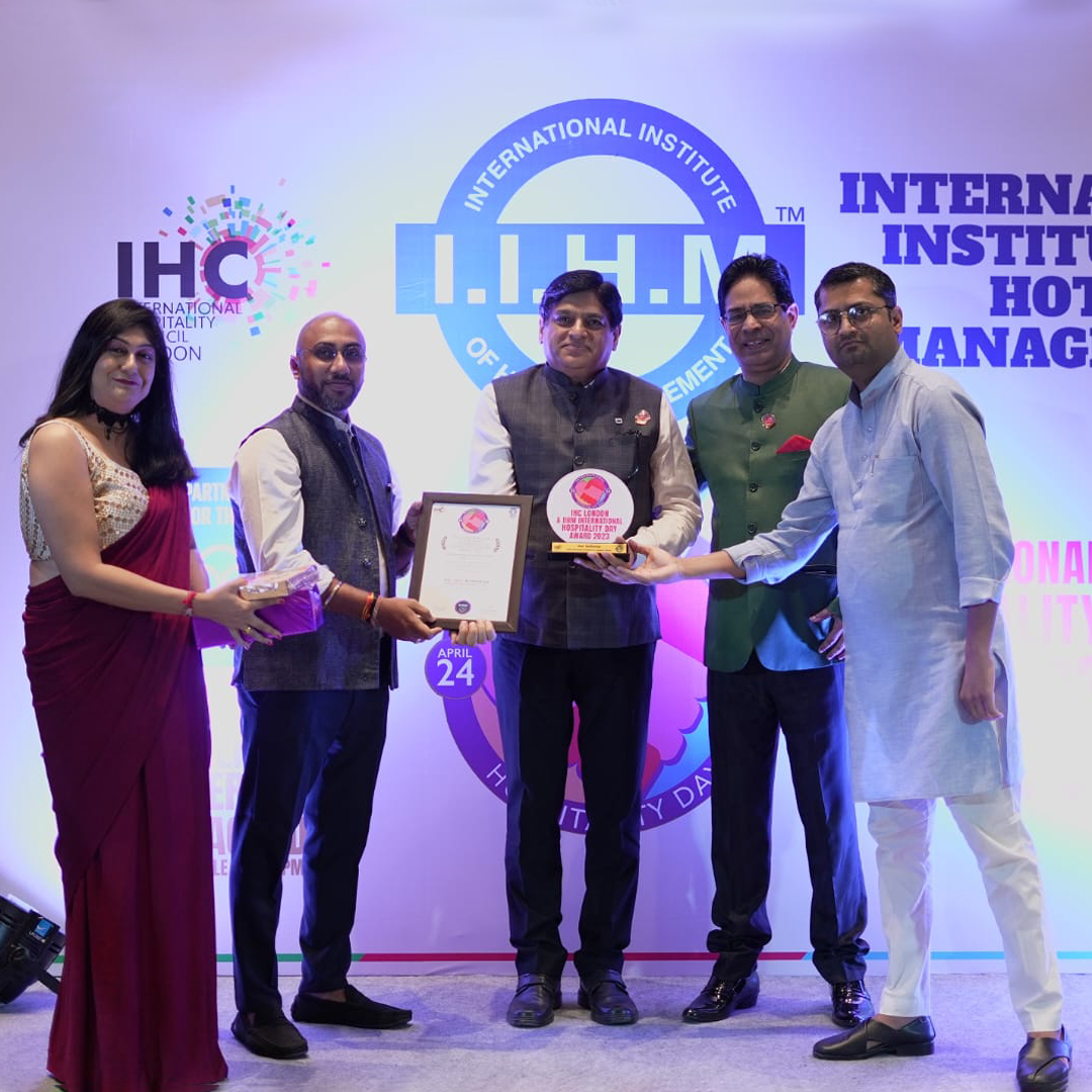 Achieved the prestigious IHC LONDON & IIHM INTERNATIONAL HOSPITALITY DAY 2023 Award